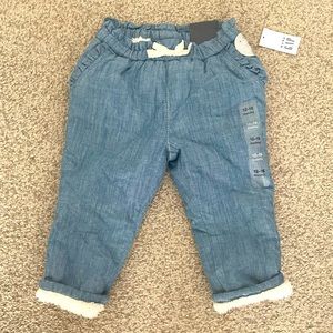 Baby Gap Kids Blue Denim Thick Pants Winter